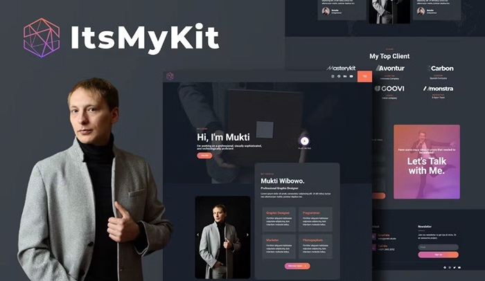 ItsMyKit - Dark Creative Portfolio Elementor Template Kit 1.0.0