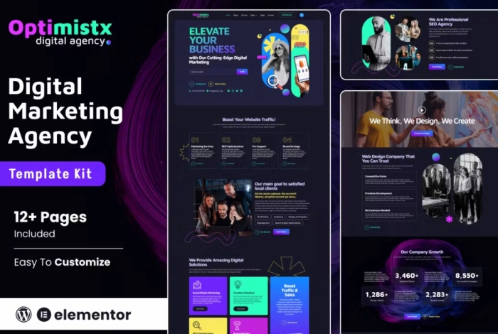 Optimistx - SEO & Digital Agency Elementor Template Kit 1.0.0