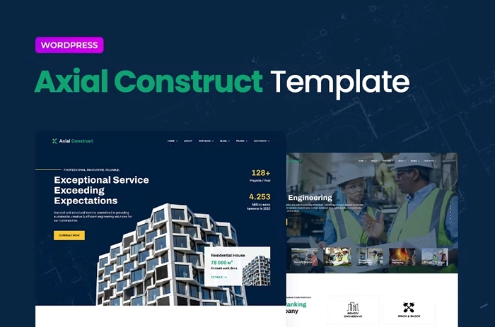 Axial – Construction Company Elementor Template Kit 1.0.0