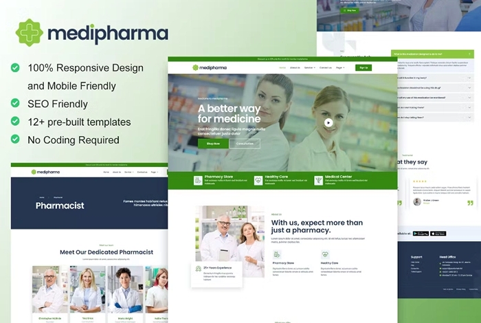 MediPharma – Pharmacy & Medical Elementor Template Kit 1.0.0