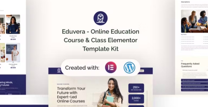 Eduvera – Online Education Course & Class Elementor Template Kit 1.0.0