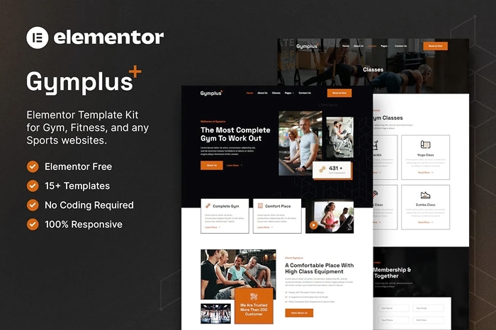Gymplus β Gym & Fitness Elementor Template Kit 1.0.0