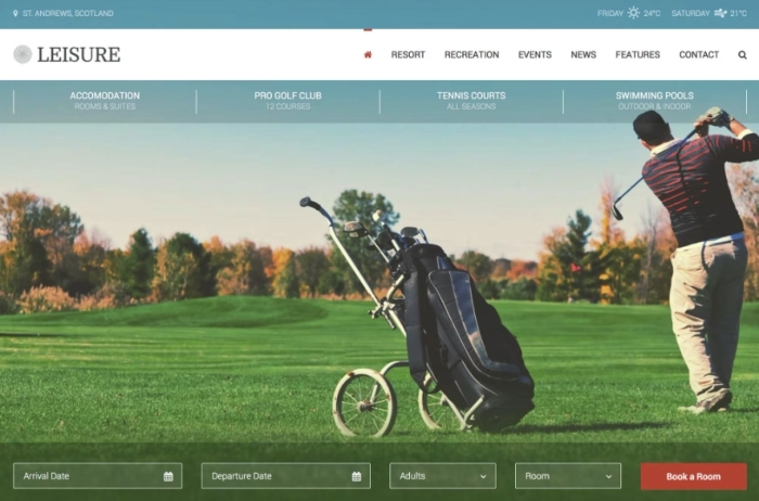 Leisure – Hotel WordPress Theme 2.1.24