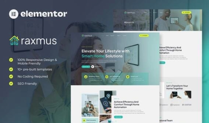 Raxmus – Smart Home Automation Elementor Template Kit 1.0.0