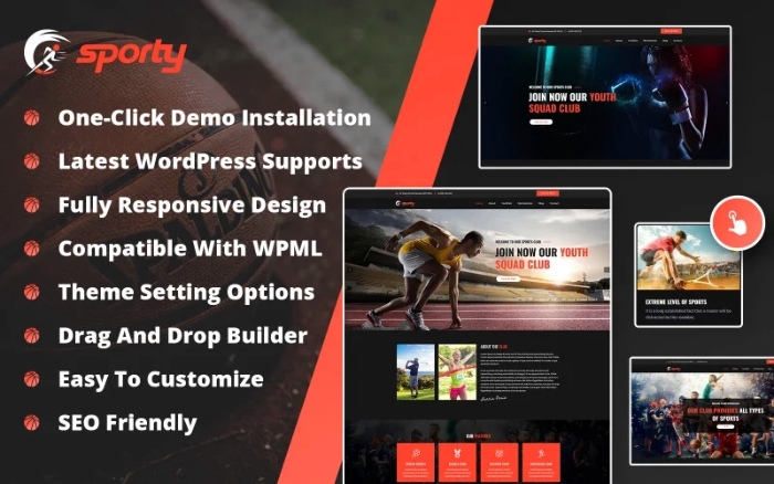 SPORTY - Sport Club WordPress Theme 1.0.0