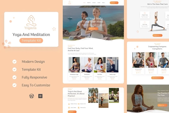 Yogavia – Yoga & Meditation Elementor Template Kit 1.0.0