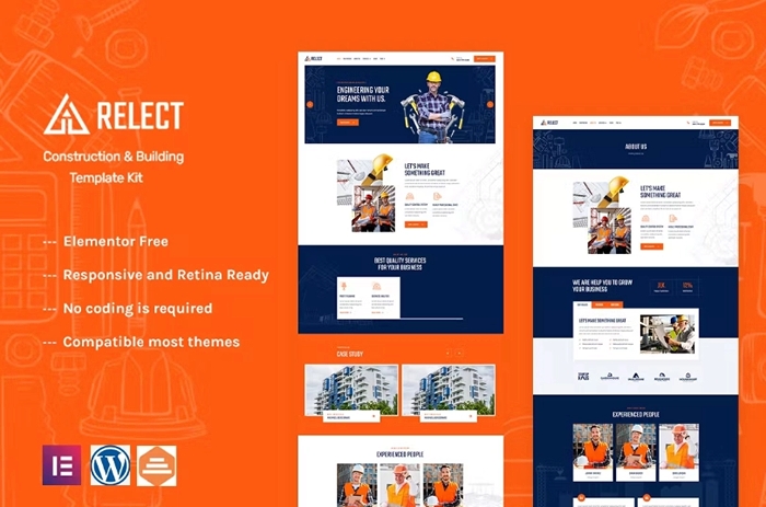 Relect – Construction & Building Elementor Template Kit 1.0.0