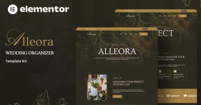 Alleora – Wedding Organizer Elementor Template Kit 1.0.0
