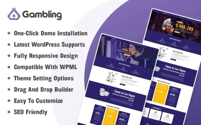 Casino and Gambling WordPress Theme 1.0.0