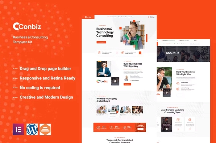 Conbiz – Consultancy & Business Elementor Template Kit 1.0.0