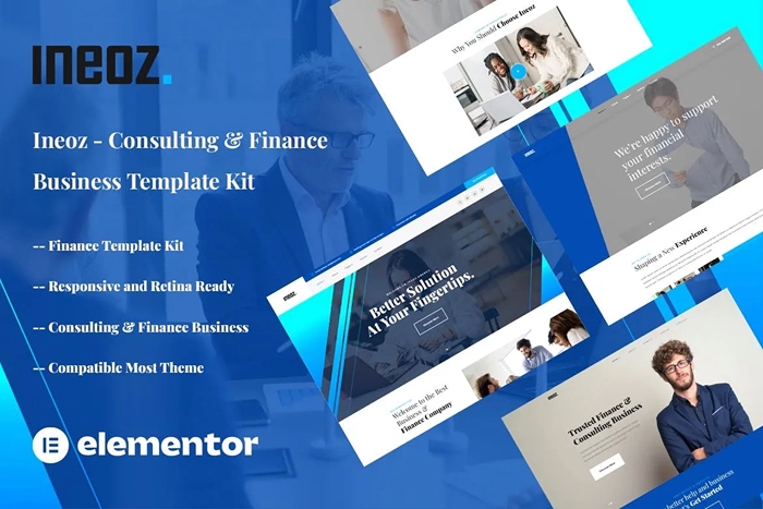 Ineoz – Consulting & Finance Business Elementor Template Kit 1.0.0