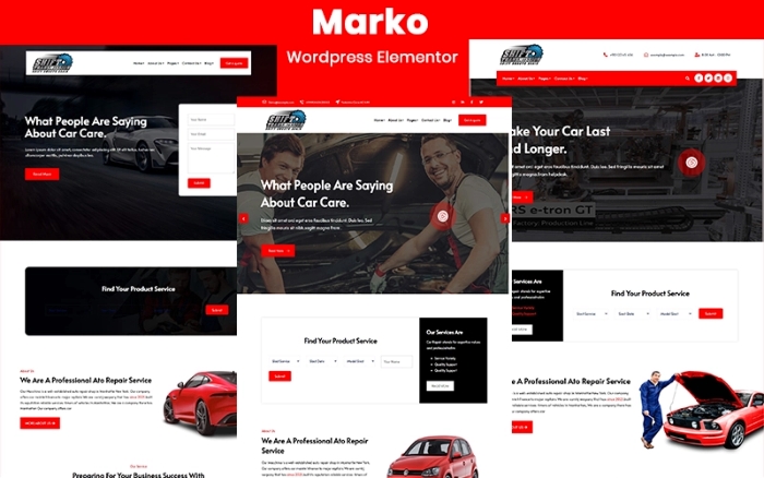 Marko car wash and mechanic service WP Theme 1.0.0