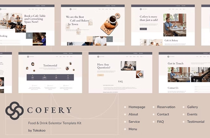 Cofery – Restaurant & Cafe Elementor Template Kit 1.0.0
