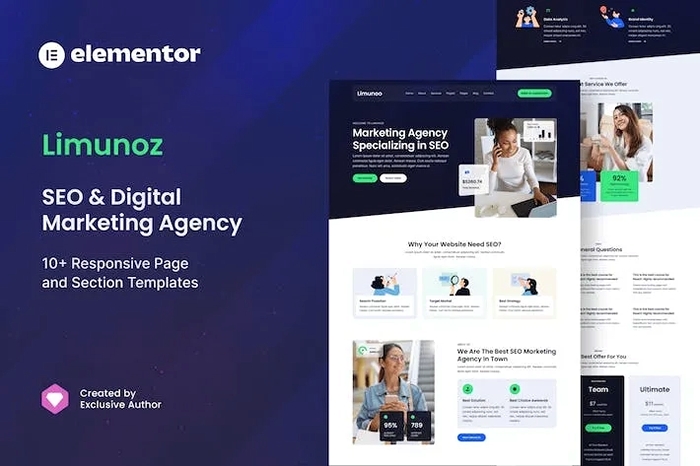 Limunoz – Digital Marketing & SEO Agency Elementor Template Kit 1.0.0