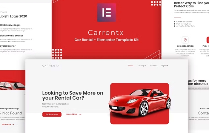 Carrentx – Car Rental Elementor Template Kit 1.0.0