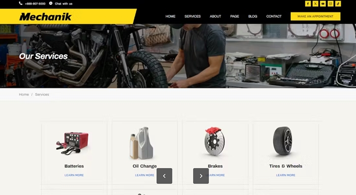 Mechanik – Car Repair & Auto Services Elementor Template Kit 1.0.0