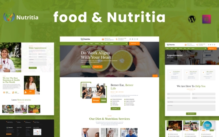Nutritia – Nutrition WordPress Theme 1.0.0