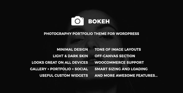 Bokeh – Photography Portfolio Theme for WordPress 1.5.8