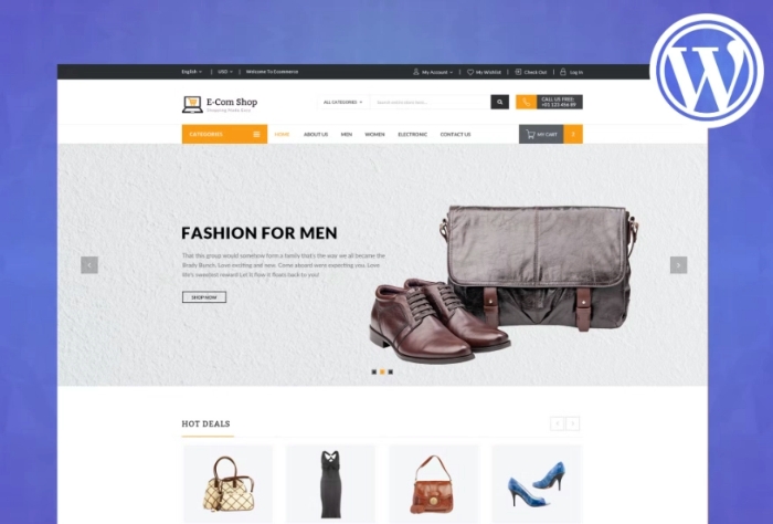 eCom – Responsive WooCommerce WP Theme 1.0.8