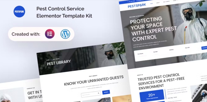 Pestspark – Pest Control Service Elementor Template Kit 1.0.0