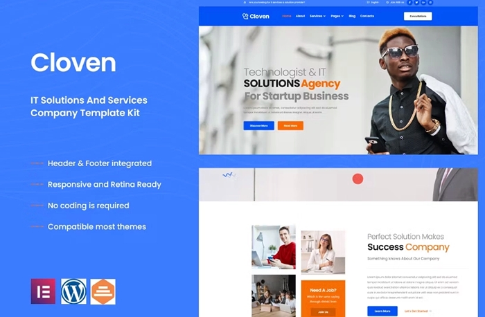 Cloven - IT Solutions & Services Company Elementor Template Kit 1.0.0