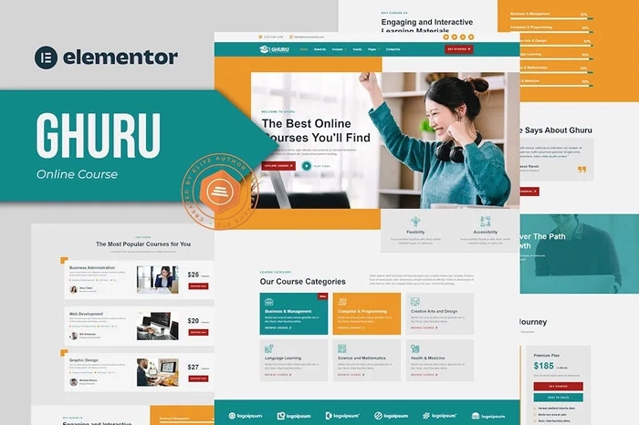 Ghuru – Online Course & Education Elementor Template Kit 1.0.0