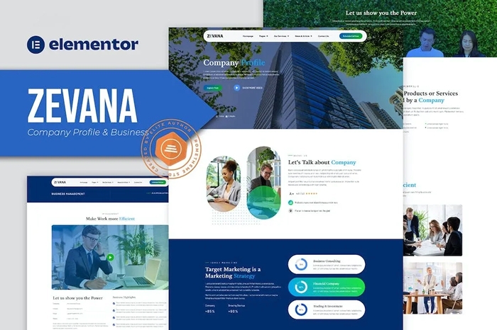 Zevana – Company Profile & Business Elementor Template Kit 1.0.0