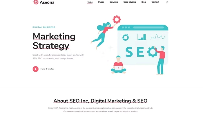 Aseona – SEO Digital Marketing Elementor Template Kit 1.0.0