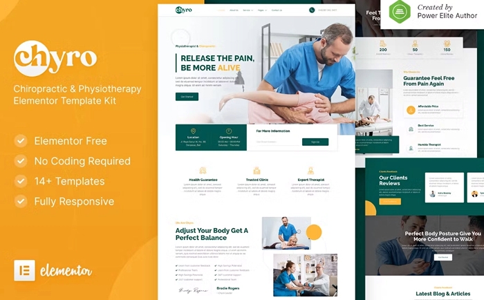 Chyro – Chiropractic & Physiotherapy Elementor Template Kit 1.0.0