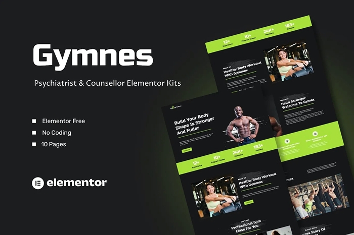 Gymnes – Fiteness & Gym Elementor Template Kit 1.0.0