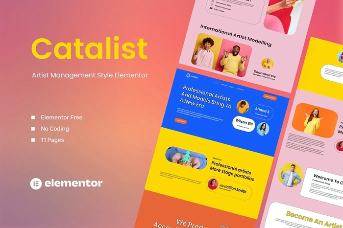 Catalist – Artist Management Elementor Template Kit 1.0.0