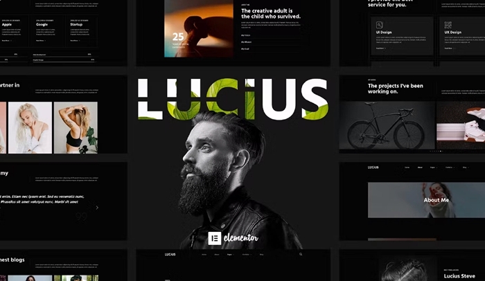 Lucius – Personal Portfolio Elementor Template Kit 1.0.0