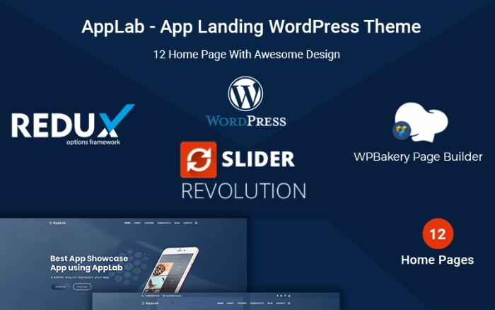 AppLab – App Landing WordPress Theme 1.2