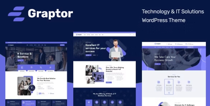 Graptor – Technology & IT Solutions WordPress Theme 1.0
