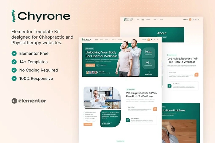 Chyrone - Chiropractic & Physiotherapy Elementor Template Kit 1.0.0