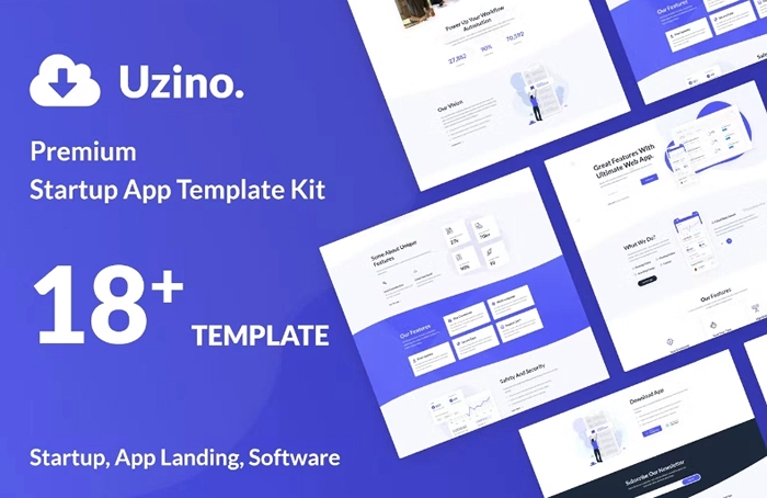 Uzino – Startup App Elementor Template Kit 1.0.0