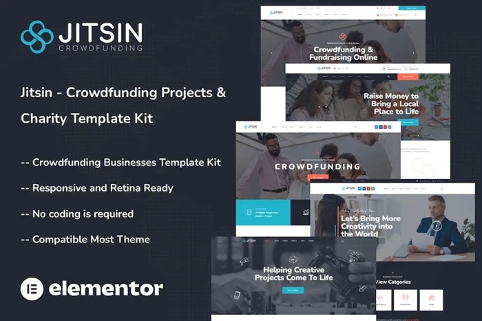 Jitsin - Crowdfunding Projects & Charity Template Kit 1.0.0