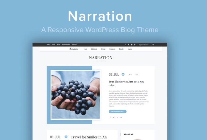 Narration – A Responsive WordPress Blog Theme 2.2