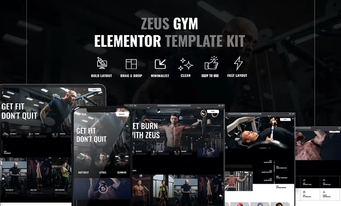 Zeus – Gym & Fitness Elementor Template Kit 1.0.0