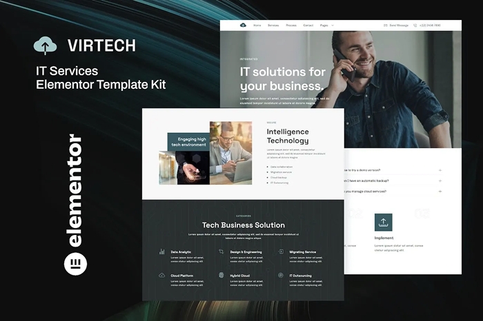 VirTech – IT Services Elementor Template Kit 1.0.0