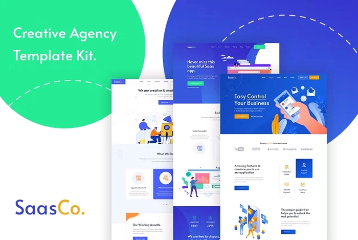 SassCo – App Landing & Startup Elementor Template Kit 1.0.0