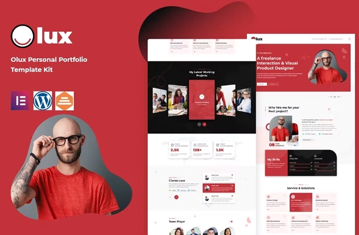 Olux – Creative Personal CV & Resume Portfolio Template Kit 1.0.0