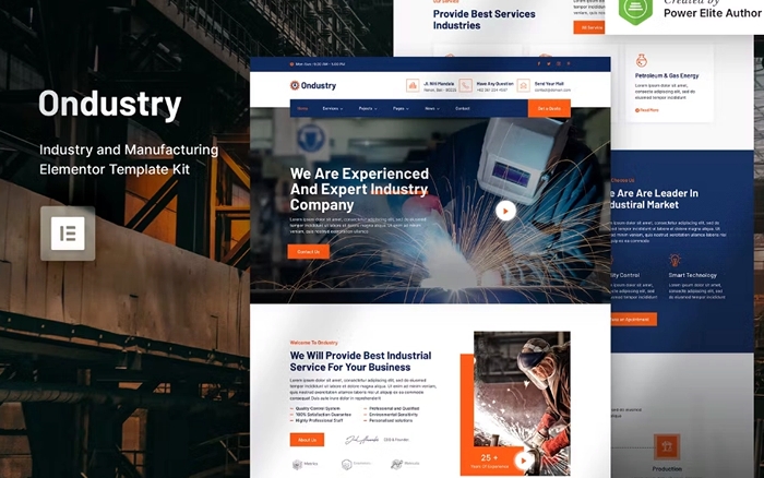 Ondustry – Industry & Manufacturing Elementor Template Kit 1.0.0