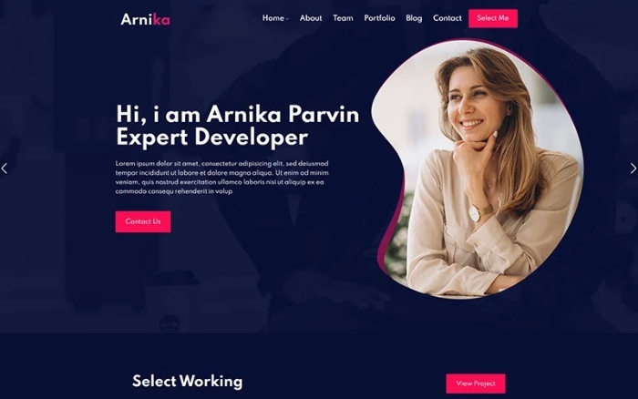 Arnika Personal Creative Responsive WordPress Theme 1.0.0