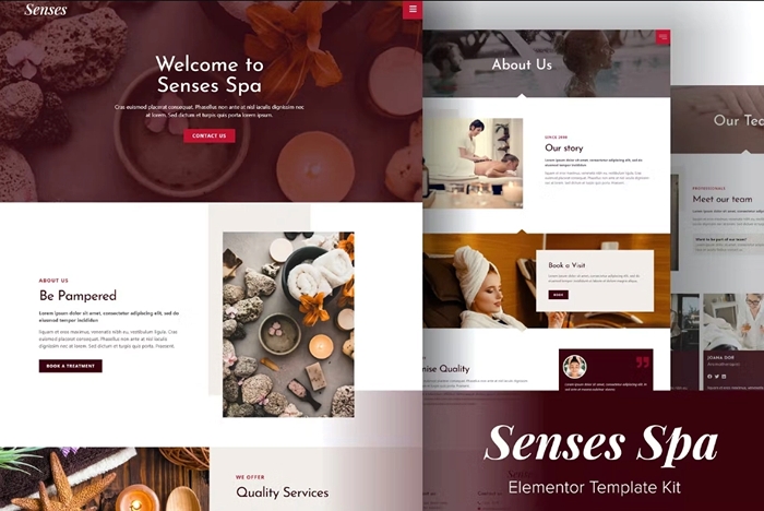 Senses - Beauty Spa Salon Elementor Template Kit 1.0.0