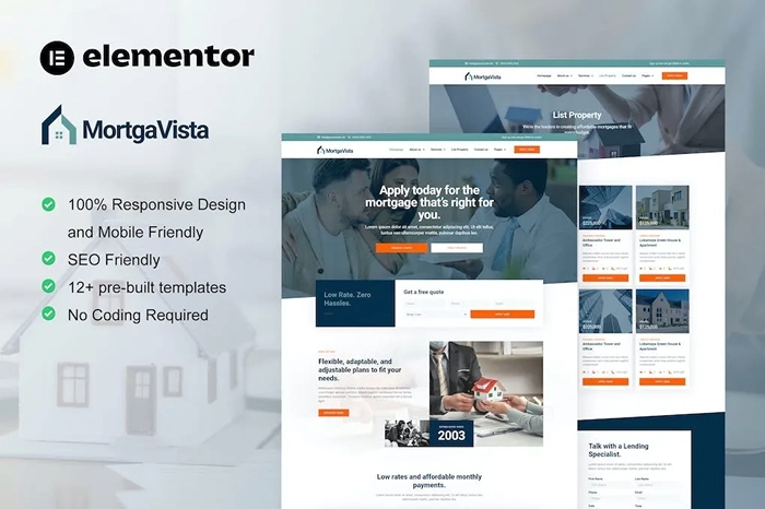 Mortgavista – Mortgage Elementor Pro Template Kit 1.0.0