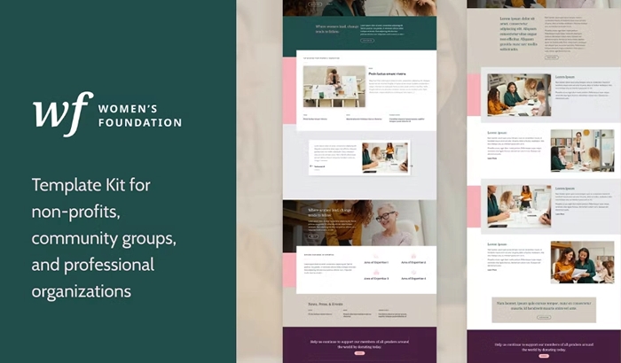Women’s Foundation – Non-Profit WordPress Elementor Template Kit 1.0.0