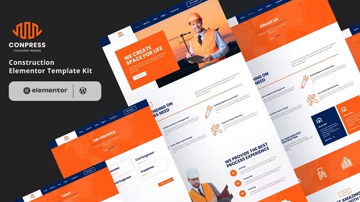Conpress – Construction Service Elementor Template Kit 1.0.0