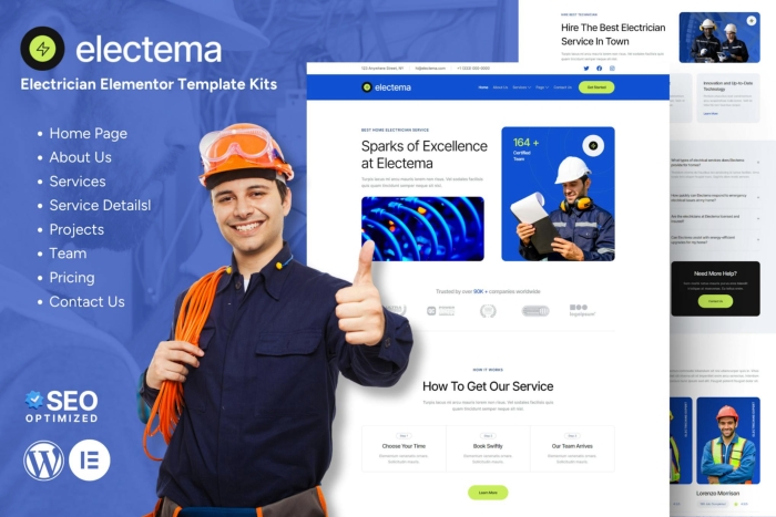 Electema – Electrician Service Elementor Template Kit 1.0.0