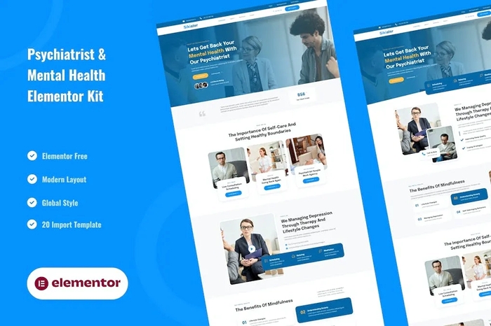 Sikiater – Psychiatrist & Mental Health Service Elementor Template Kit 1.0.0